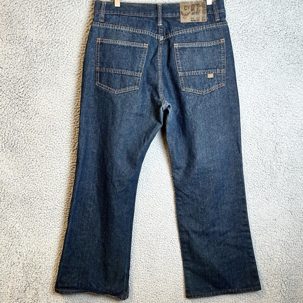 Company 81 Mens Jeans 32X28 Blue Straight Dark Wash Denim Solid 5 Pockets